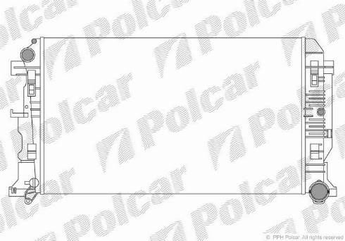 Polcar 9572082X - Радиатор, охлаждение двигателя autospares.lv