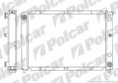 Polcar 903108-4 - Радиатор, охлаждение двигателя autospares.lv