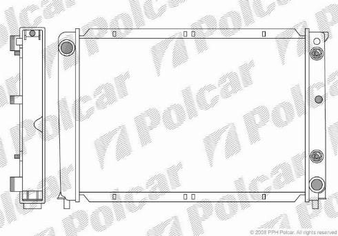 Polcar 903108-5 - Радиатор, охлаждение двигателя autospares.lv