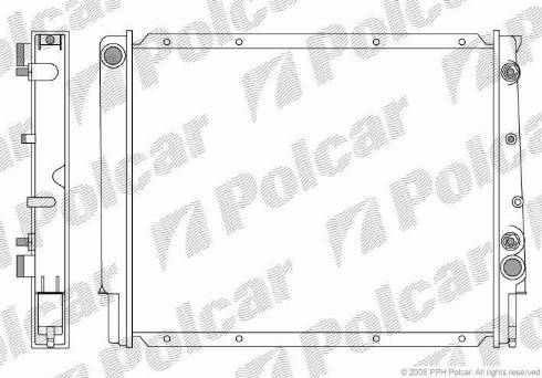 Polcar 903208-4 - Радиатор, охлаждение двигателя autospares.lv