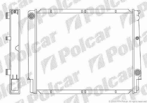 Polcar 903208-1 - Радиатор, охлаждение двигателя autospares.lv