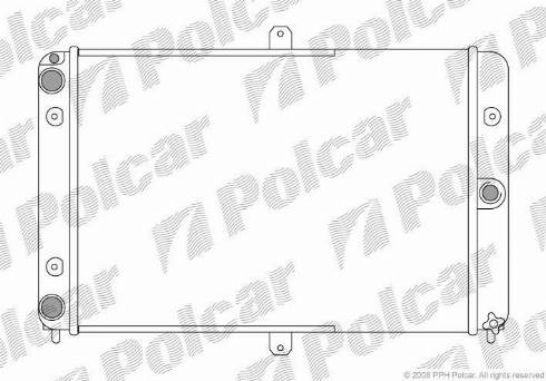 Polcar 440108-1 - Радиатор, охлаждение двигателя autospares.lv