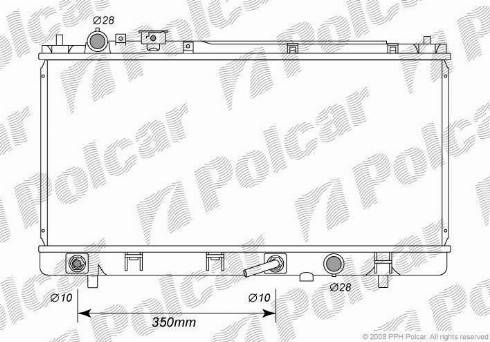 Polcar 454008-1 - Радиатор, охлаждение двигателя autospares.lv