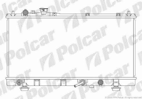 Polcar 450908-4 - Радиатор, охлаждение двигателя autospares.lv