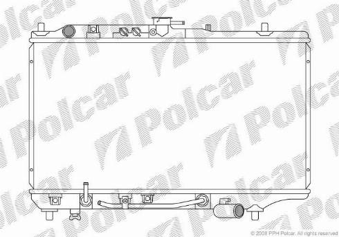 Polcar 450408-5 - Радиатор, охлаждение двигателя autospares.lv