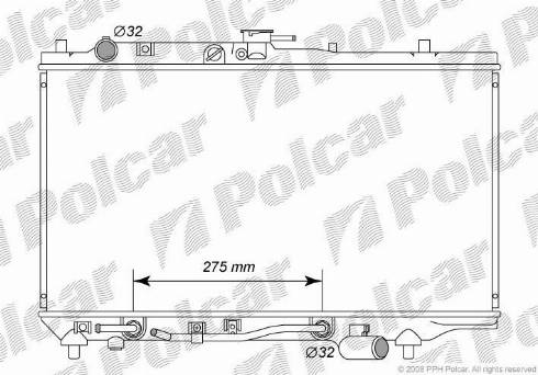 Polcar 450408-0 - Радиатор, охлаждение двигателя autospares.lv