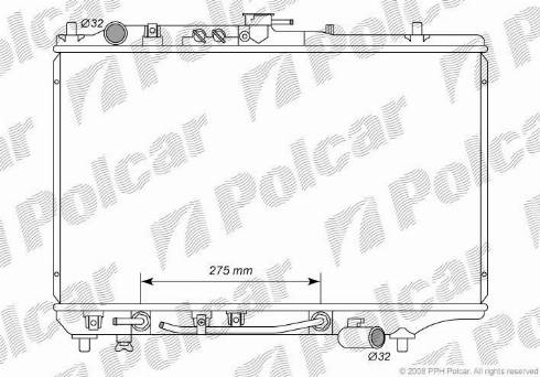 Polcar 450508-3 - Радиатор, охлаждение двигателя autospares.lv