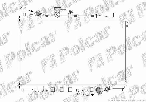 Polcar 451508-3 - Радиатор, охлаждение двигателя autospares.lv