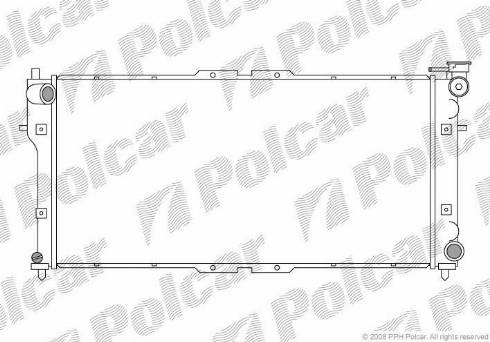 Polcar 451608-1 - Радиатор, охлаждение двигателя autospares.lv