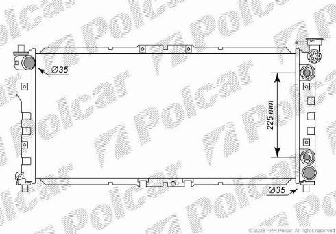 Polcar 4516082K - Радиатор, охлаждение двигателя autospares.lv