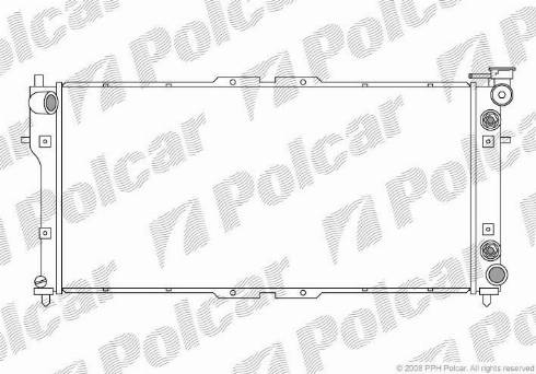 Polcar 451608-2 - Радиатор, охлаждение двигателя autospares.lv