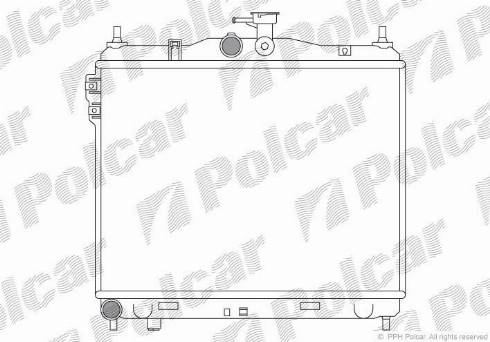 Polcar 404208-1 - Радиатор, охлаждение двигателя autospares.lv