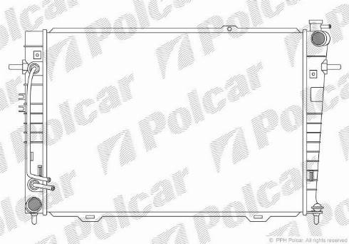 Polcar 4047084X - Радиатор, охлаждение двигателя autospares.lv