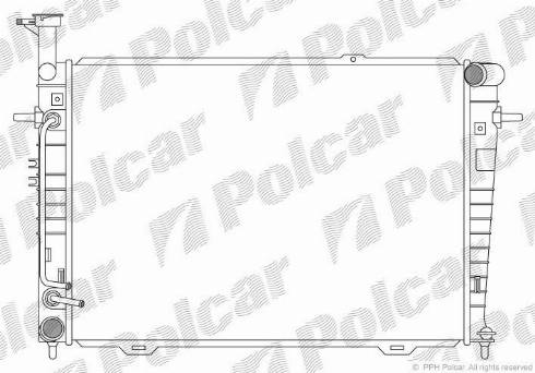 Polcar 4047083X - Радиатор, охлаждение двигателя autospares.lv