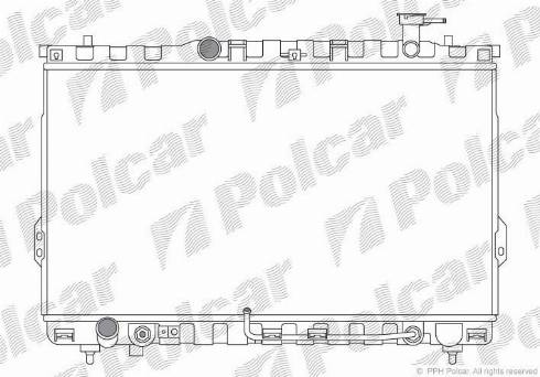 Polcar 4050083X - Радиатор, охлаждение двигателя autospares.lv