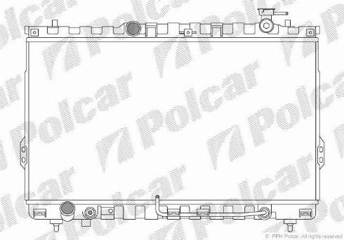 Polcar 405008-2 - Радиатор, охлаждение двигателя autospares.lv