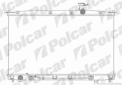 Polcar 4051081X - Радиатор, охлаждение двигателя autospares.lv