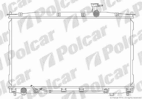 Polcar 405108-1 - Радиатор, охлаждение двигателя autospares.lv