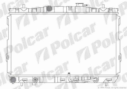 Polcar 4057081K - Радиатор, охлаждение двигателя autospares.lv