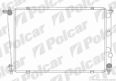 Polcar 4060085X - Радиатор, охлаждение двигателя autospares.lv