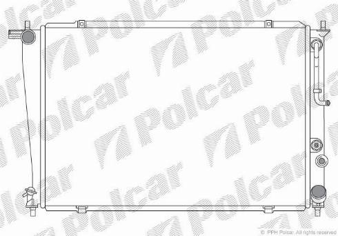 Polcar 4060081X - Радиатор, охлаждение двигателя autospares.lv