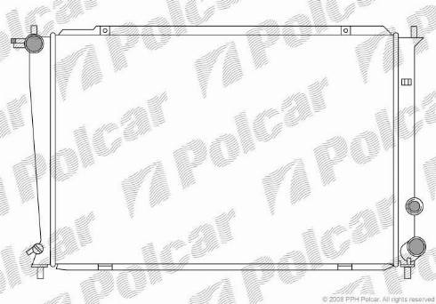 Polcar 406208-1 - Радиатор, охлаждение двигателя autospares.lv