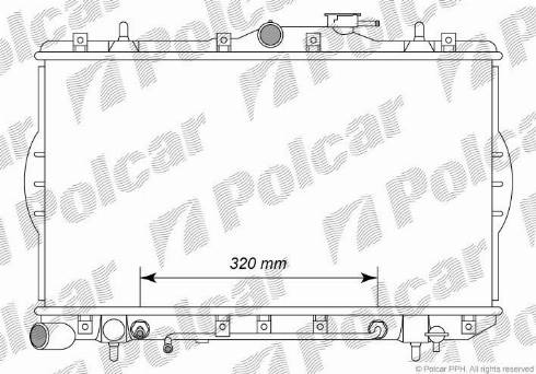 Polcar 400508-3 - Радиатор, охлаждение двигателя autospares.lv