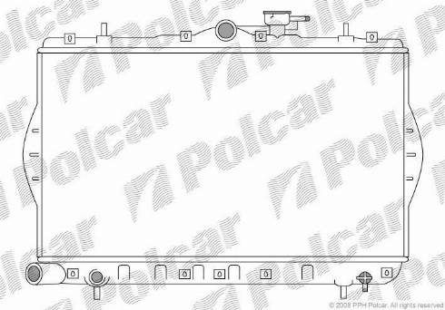 Polcar 4005082X - Радиатор, охлаждение двигателя autospares.lv