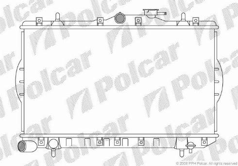 Polcar 400508-2 - Радиатор, охлаждение двигателя autospares.lv