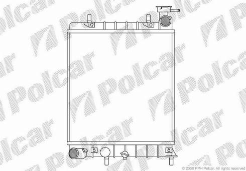 Polcar 4006081X - Радиатор, охлаждение двигателя autospares.lv