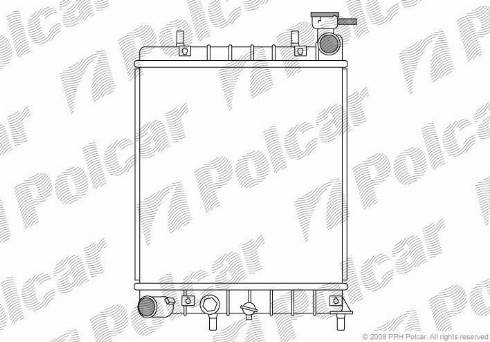 Polcar 400608-1 - Радиатор, охлаждение двигателя autospares.lv