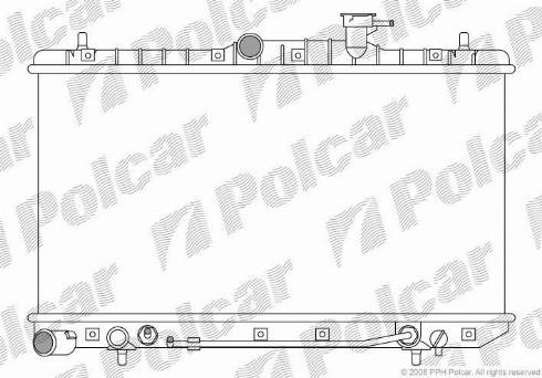 Polcar 4007082K - Радиатор, охлаждение двигателя autospares.lv