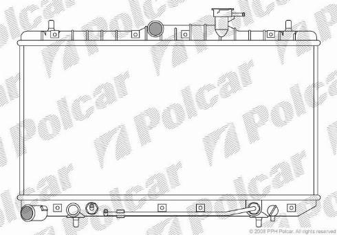 Polcar 400708-2 - Радиатор, охлаждение двигателя autospares.lv