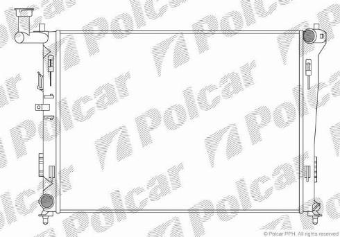 Polcar 4015085X - Радиатор, охлаждение двигателя autospares.lv