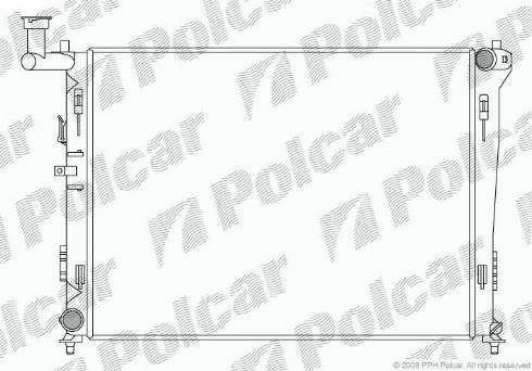 Polcar 4015081X - Радиатор, охлаждение двигателя autospares.lv