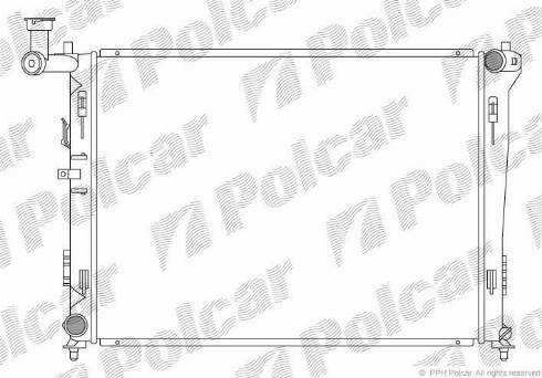 Polcar 401508-1 - Радиатор, охлаждение двигателя autospares.lv