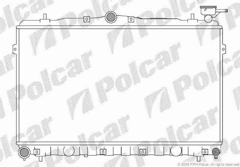 Polcar 4011081X - Радиатор, охлаждение двигателя autospares.lv