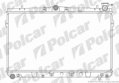 Polcar 401108-1 - Радиатор, охлаждение двигателя autospares.lv