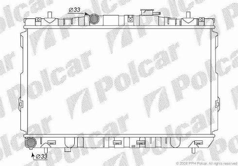 Polcar 4013081K - Радиатор, охлаждение двигателя autospares.lv