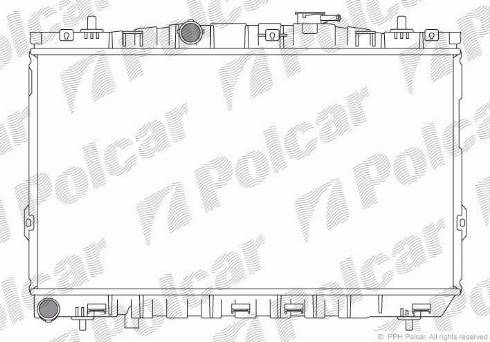 Polcar 4013083X - Радиатор, охлаждение двигателя autospares.lv