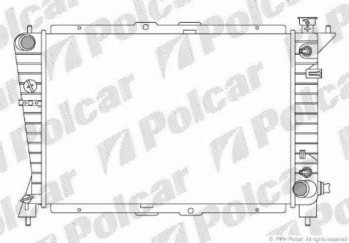 Polcar 402108-1 - Радиатор, охлаждение двигателя autospares.lv