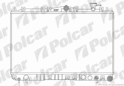 Polcar 402108-2 - Радиатор, охлаждение двигателя autospares.lv