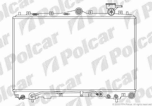 Polcar 4022081X - Радиатор, охлаждение двигателя autospares.lv