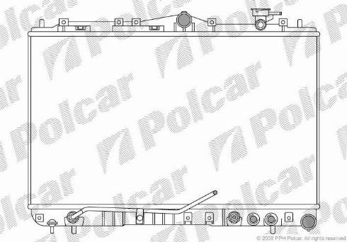 Polcar 402208-1 - Радиатор, охлаждение двигателя autospares.lv