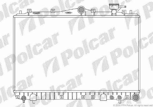 Polcar 402208-X - Радиатор, охлаждение двигателя autospares.lv