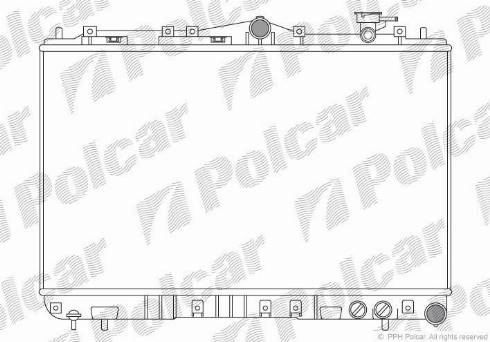 Polcar 402208 - Радиатор, охлаждение двигателя autospares.lv