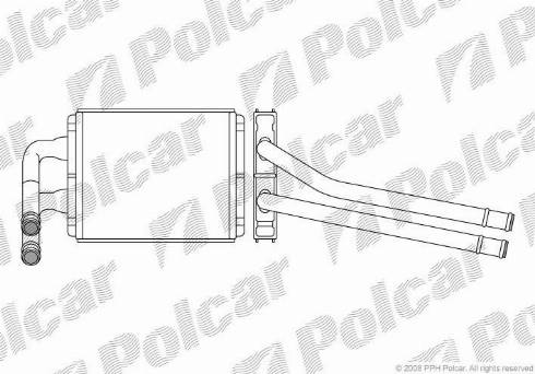 Polcar 4106N81X - Теплообменник, отопление салона autospares.lv