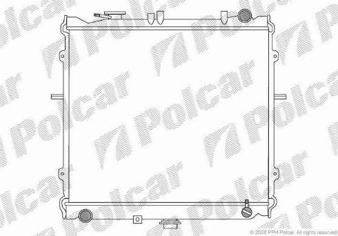 Polcar 410208-X - Радиатор, охлаждение двигателя autospares.lv