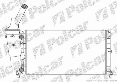 Polcar 4202081X - Радиатор, охлаждение двигателя autospares.lv