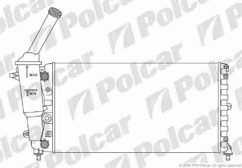 Polcar 420208-1 - Радиатор, охлаждение двигателя autospares.lv